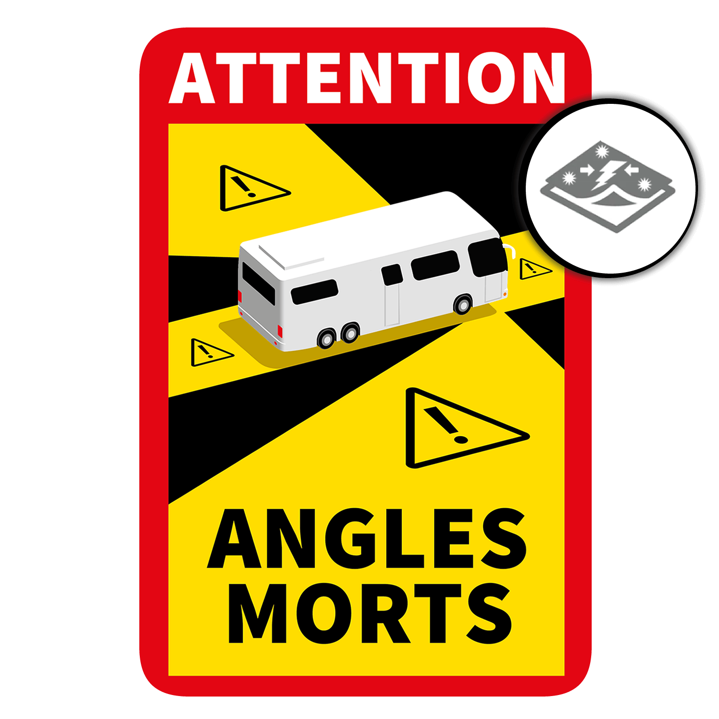 Dodehoeksticker Frankrijk Statische Folie Camper