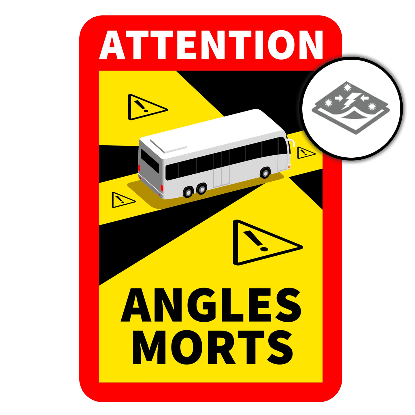 Dodehoeksticker Frankrijk Statische Folie Touringcar