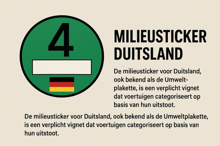 Milieusticker Duitsland binnen 48 uur