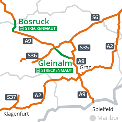 A9 Pyhrn Snelweg + Bosruck- en Gleinalmtunnel 